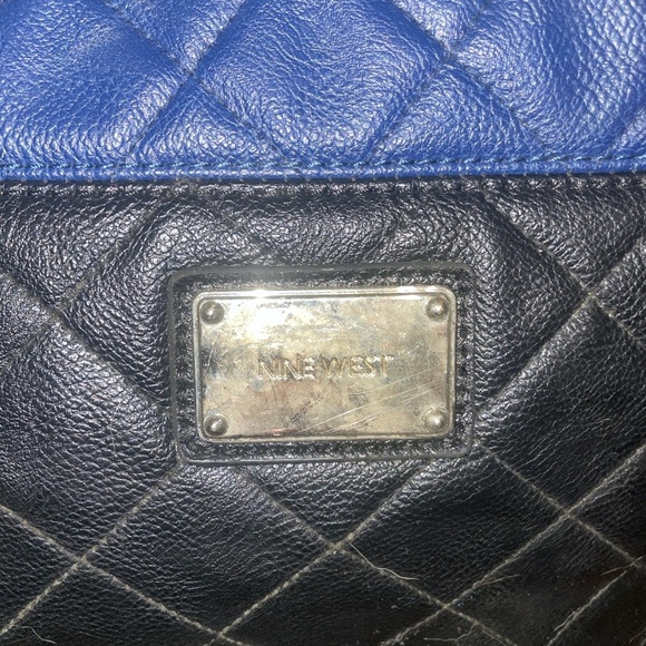 Nine West Blue and Black Quilted Handbag - Picture 3 of 8